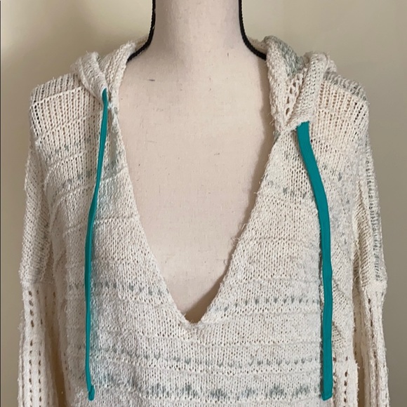 NWT Free People Sweater with Hood Natural Size M - Picture 2 of 7